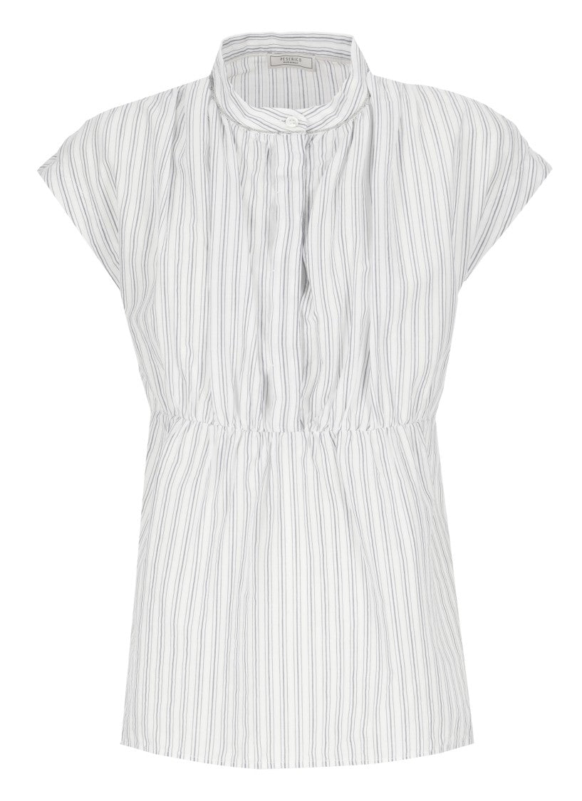 Peserico White Cotton Blouse