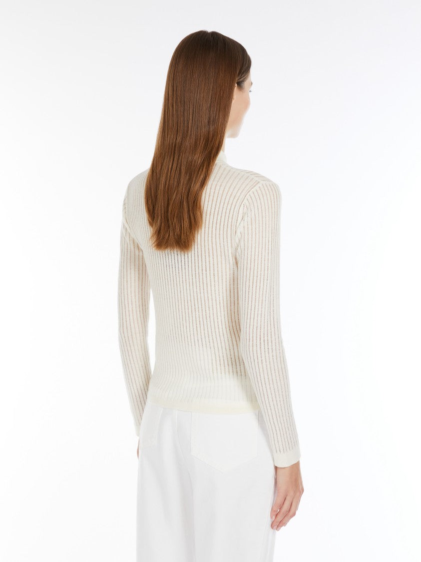 Max Mara Fitted Wool And Silk Knit Top