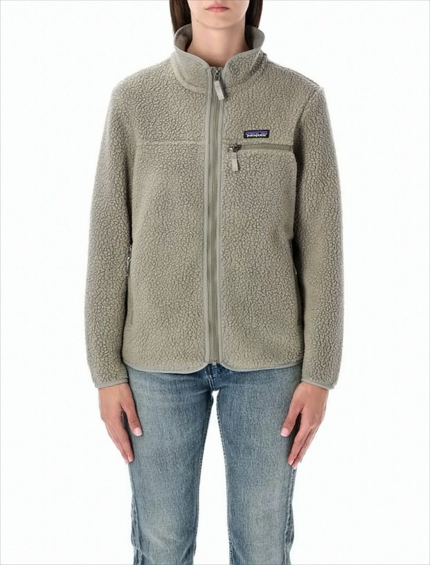 Patagonia Long-Sleeve Fleece Jacket With High Collar
