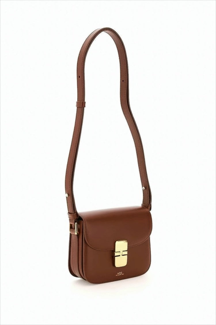 A.P.C. Rectangular Smooth Leather Crossbody Bag