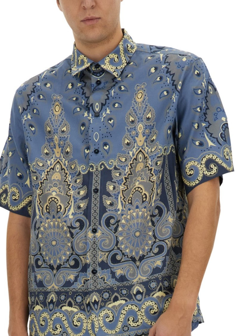 Etro Pattern Short-Sleeved Over Shirt