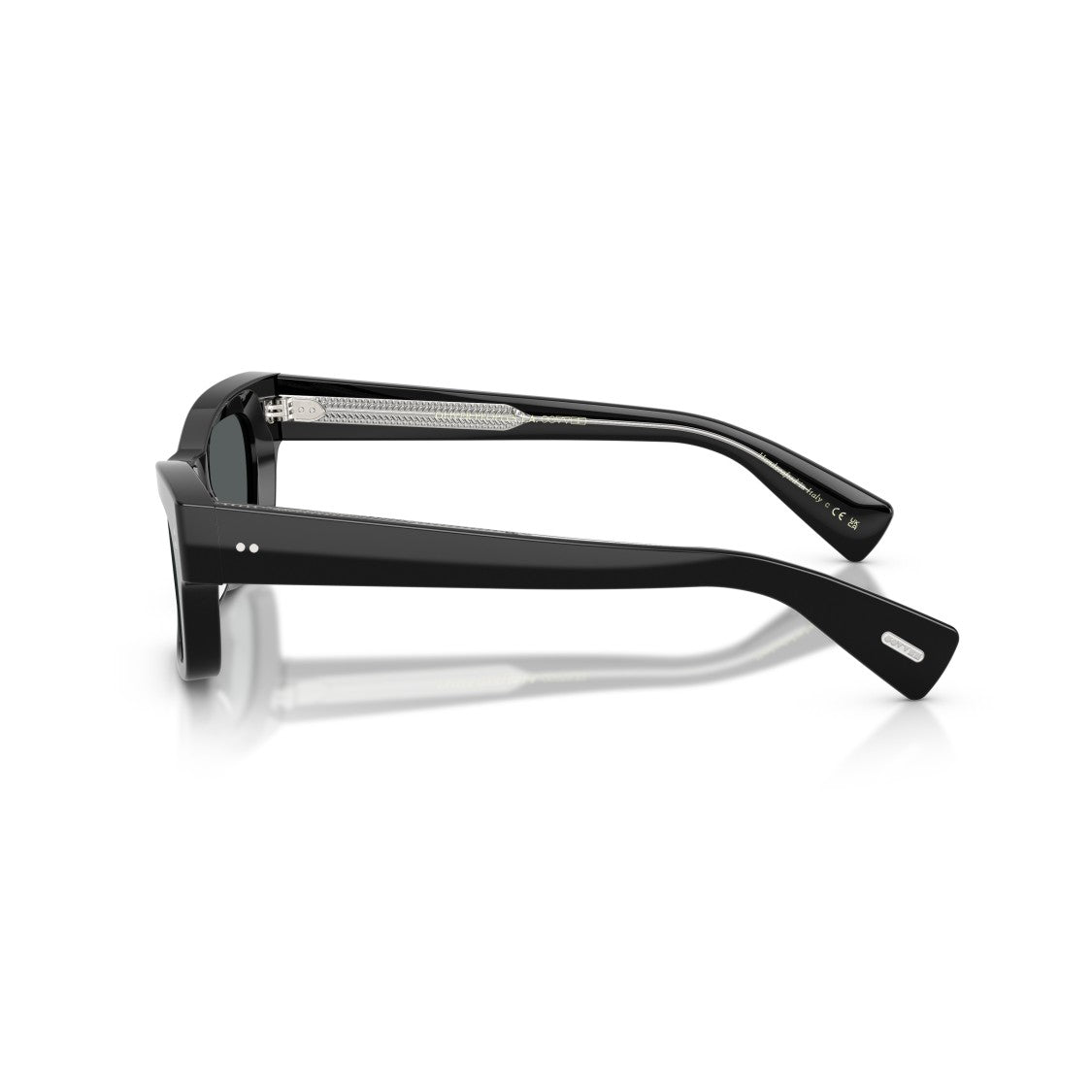 Oliver Peoples Bold Rectangular Acetate Sunglasses With Metallic Accents