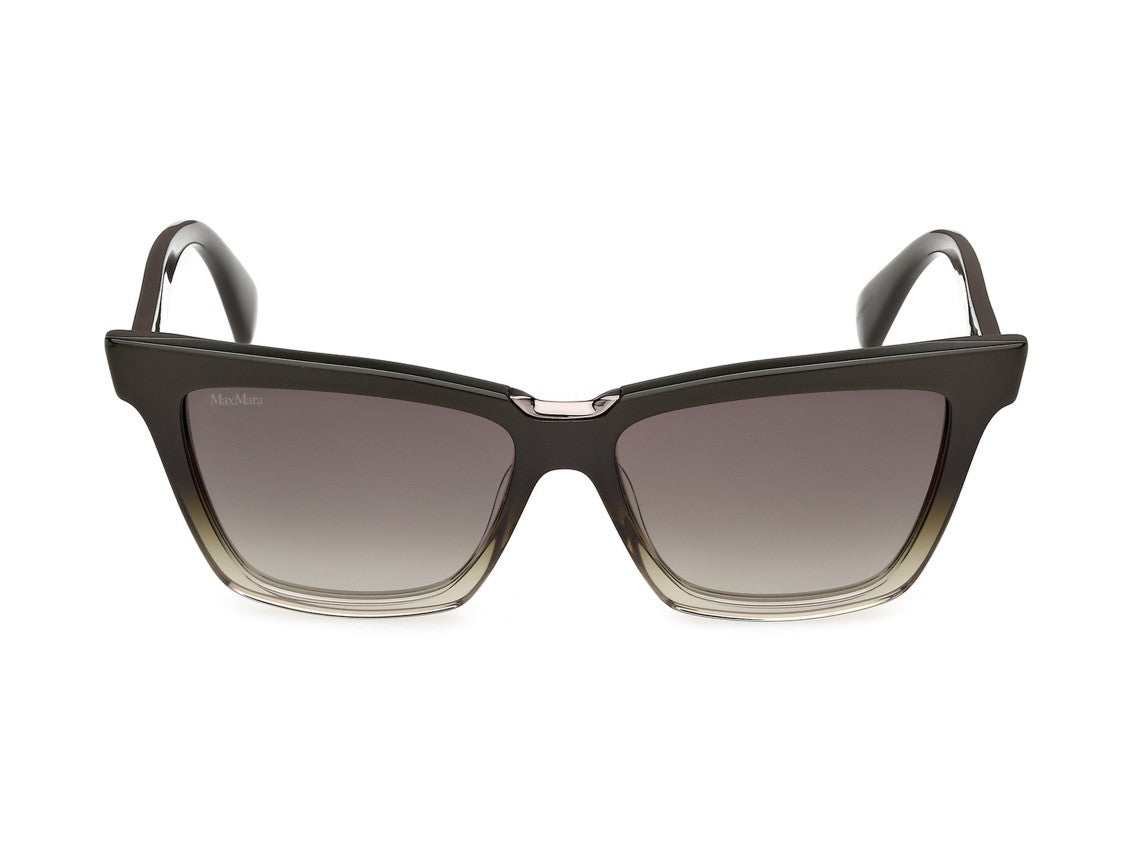 Max Mara Mm0212 Glossy Gradient Lens Oversized Square Sunglasses