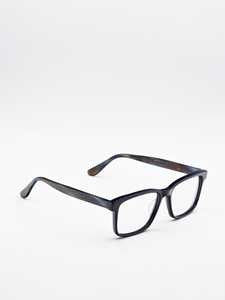 Moli@Limo Rectangular Blue Acetate Optical Frames With Dual Material Construction
