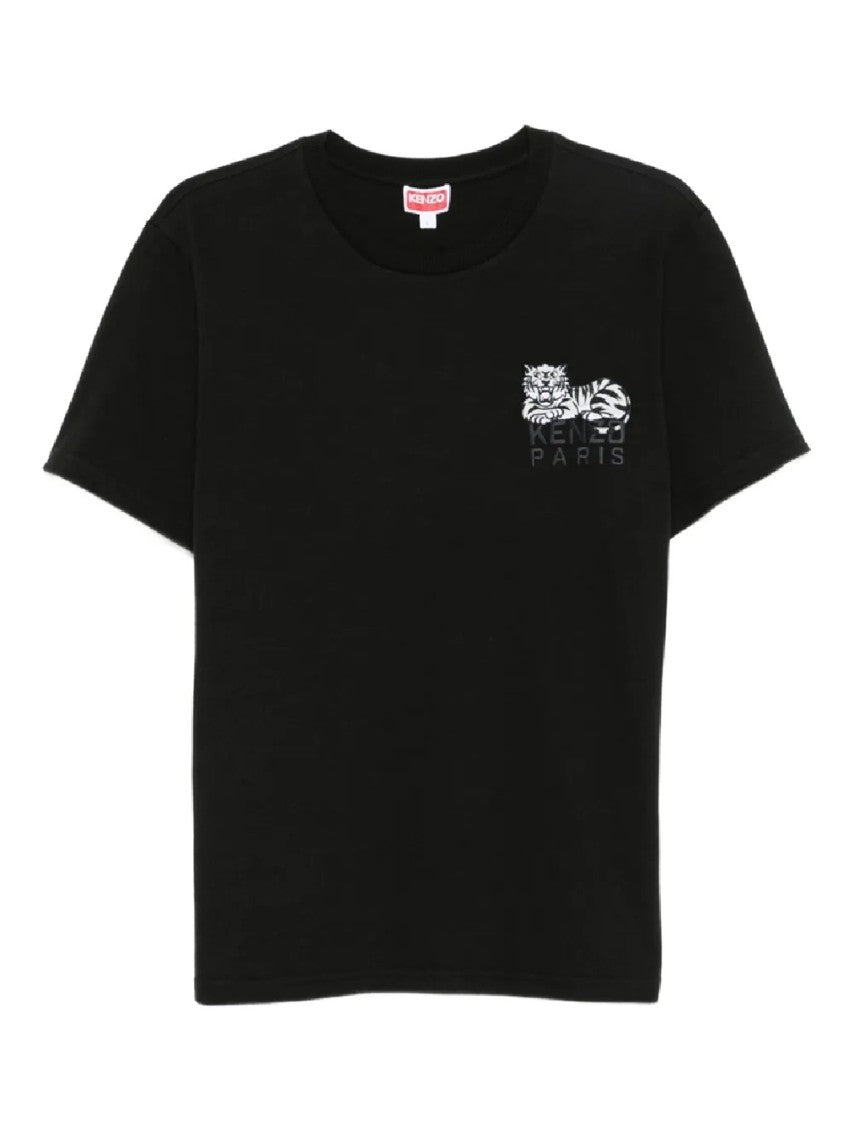 Kenzo Short-Sleeve Black Cotton T-Shirt