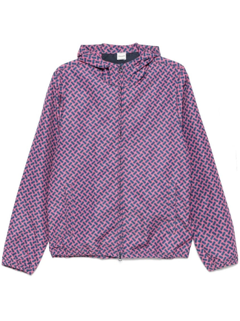 Drumohr Geometric Patterned Lightweight Jacket