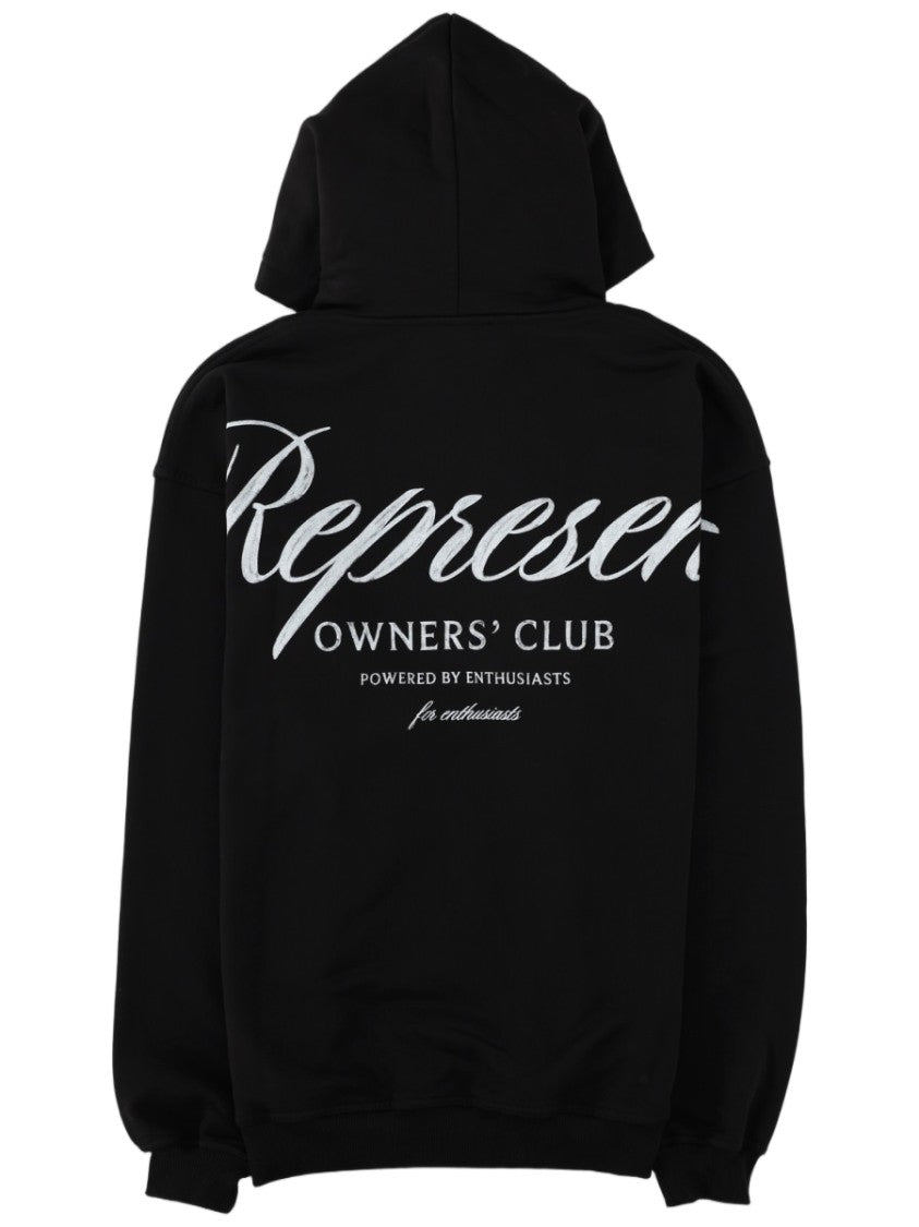 Represent Solid Black Jersey Hoodie
