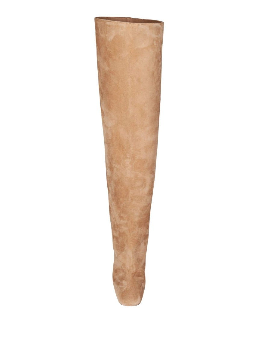 Dolce & Gabbana Suede Boots In Dove Grey