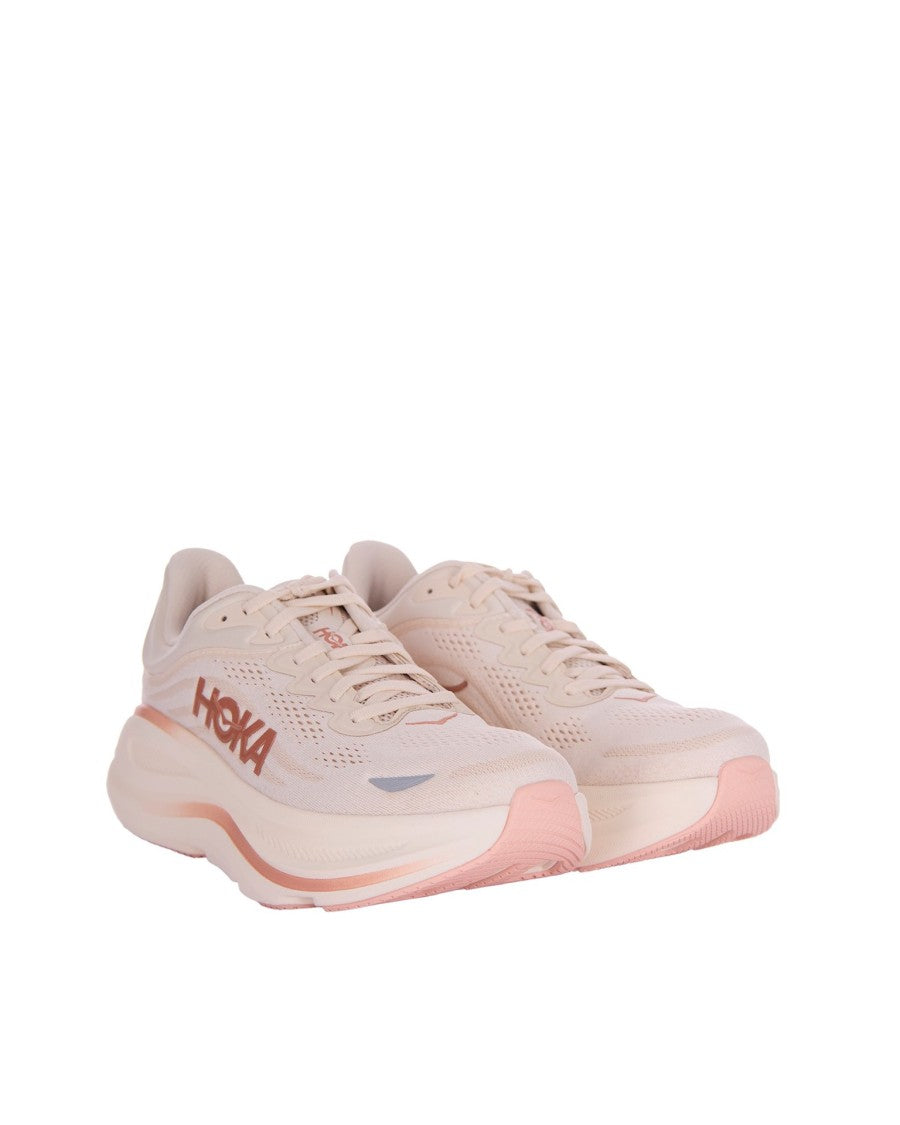 Hoka Cushioned Sneakers With 3D Collar And Rose Gold Accents