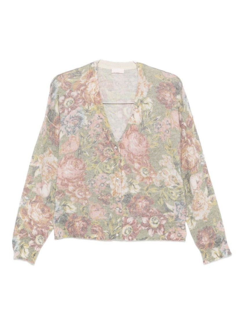 Liu Jo Multicolour Floral V-Neck Knit Sweater