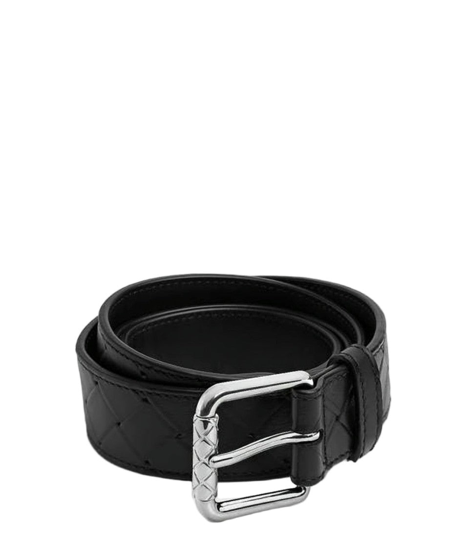 Bottega Veneta Calf Leather Woven Pattern Bottega Veneta Belt