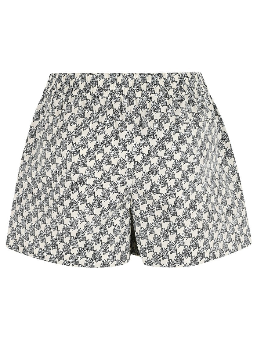 Tory Burch Relaxed Fit Neutrals Print Shorts