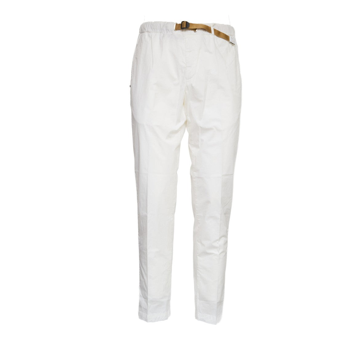 White Sand Panaché Canvas Drawstring Straight Leg Pants