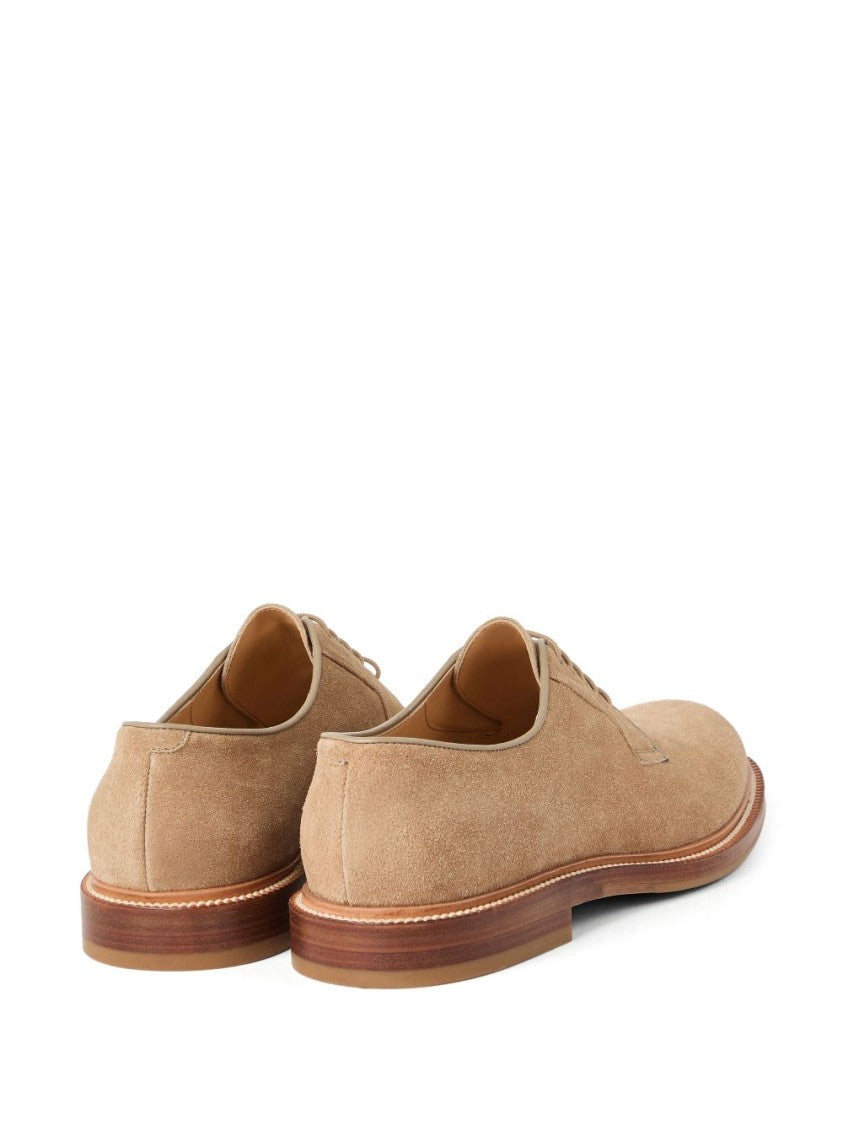 Brunello Cucinelli Refined Brown Suede Flat Shoes