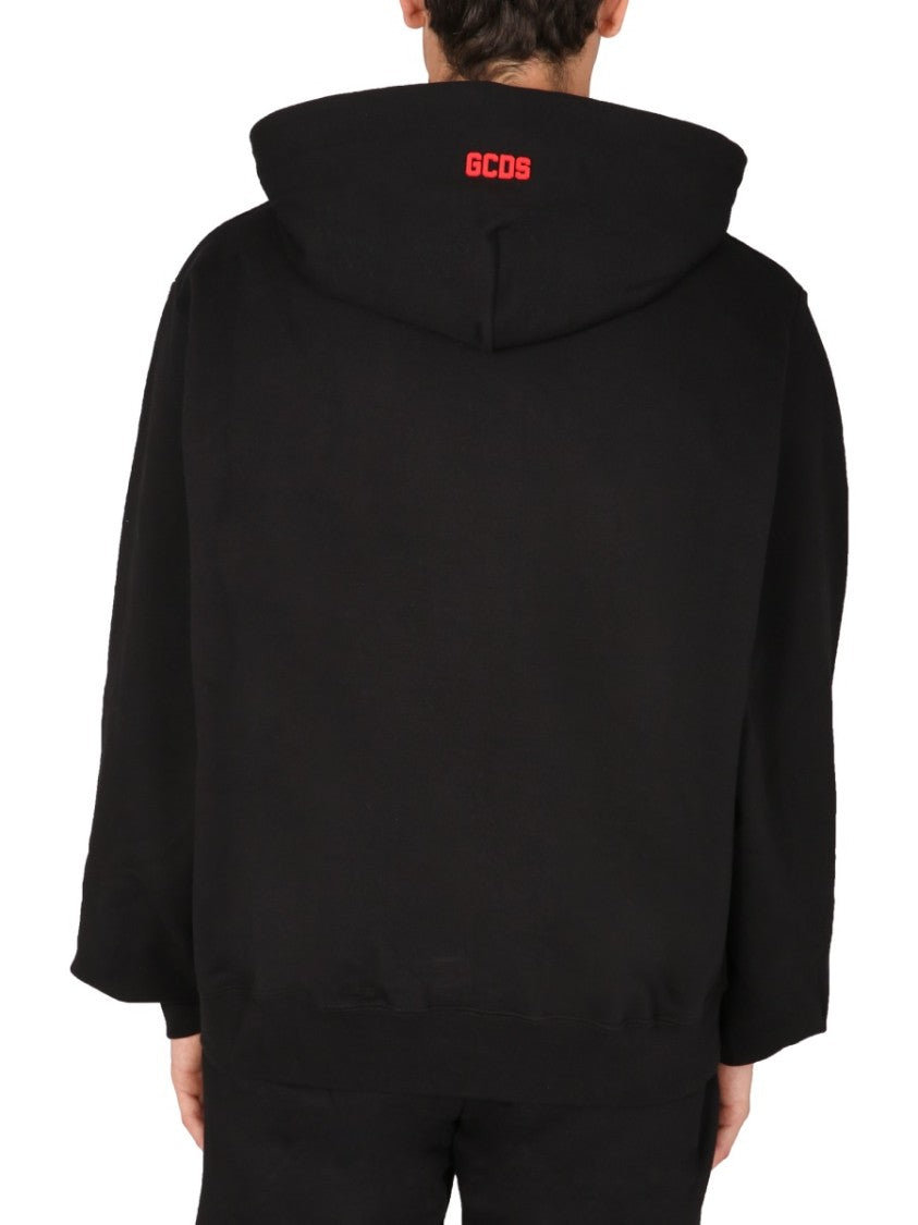 Gcds Relaxed Fit Black Hoodie