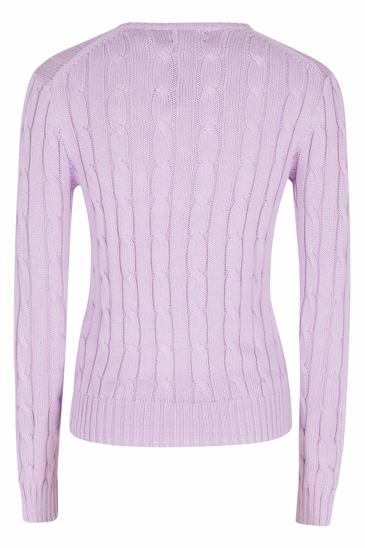 Polo Ralph Lauren Soft Lilac Cotton Round-Neck Sweater