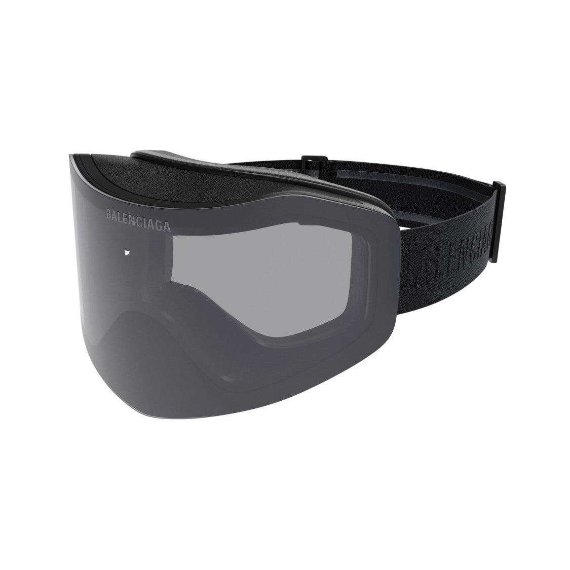 Balenciaga Bb0379s Wide Tinted Lens Black Goggles