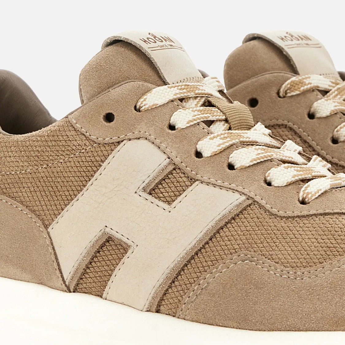 Hogan Suede Mesh Chunky-Sole Sneakers