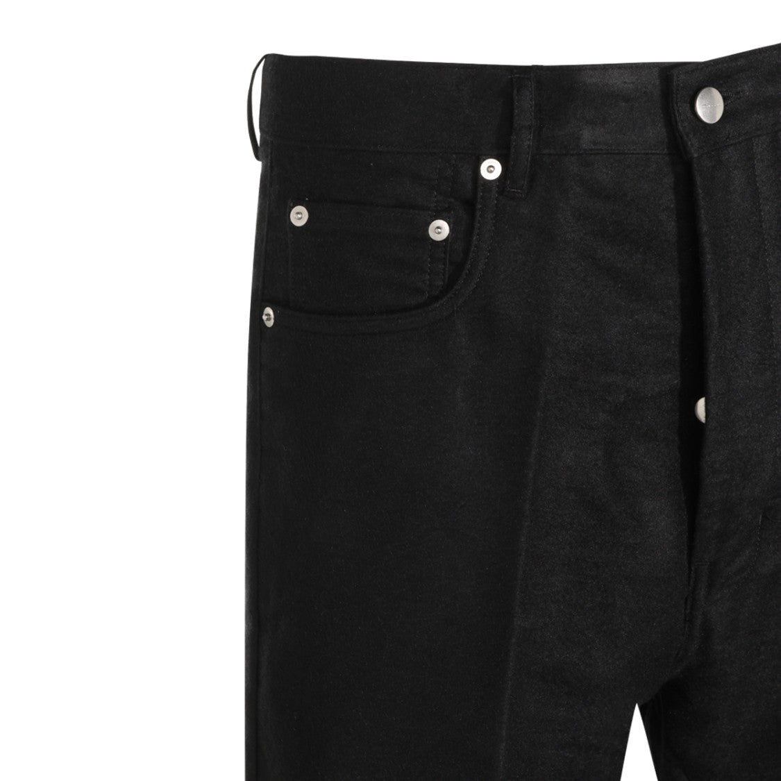 Rick Owens Straight Fit Black Jeth Trousers With Minimalist Detailing
