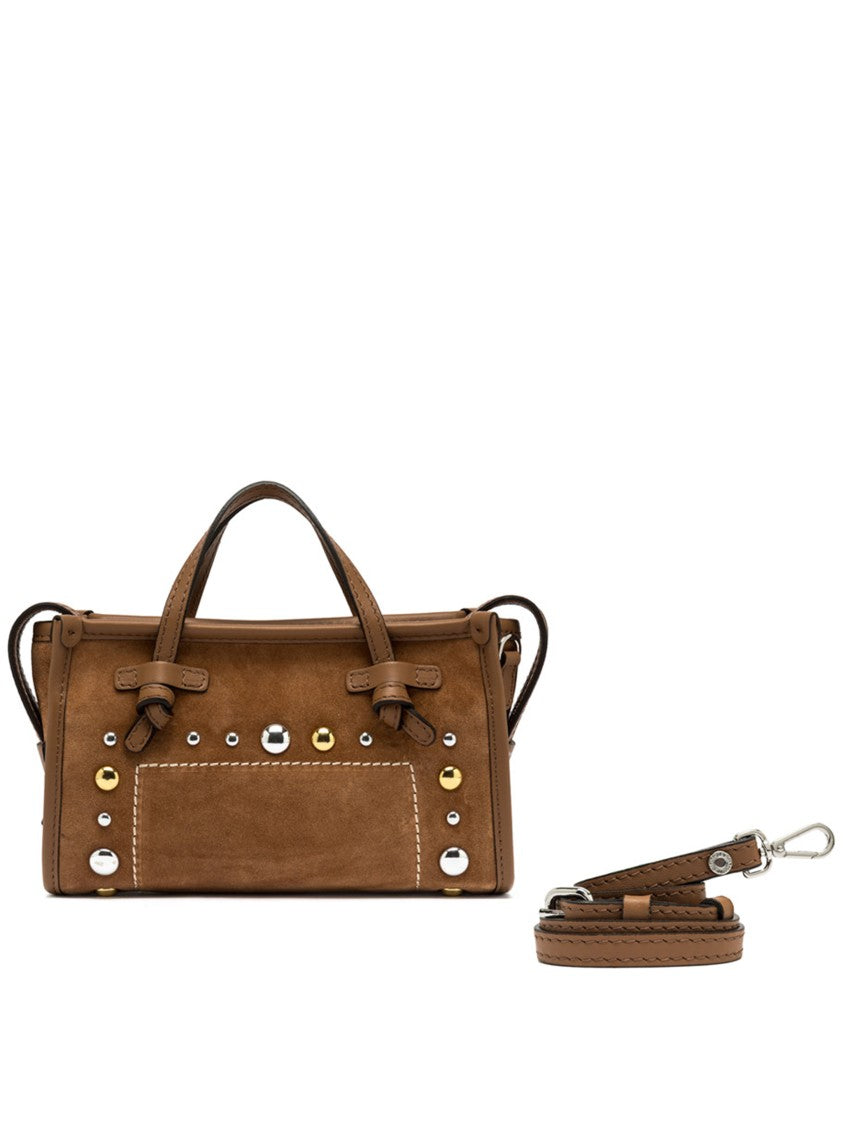 Gianni Chiarini Marcella Joy Brown Suede Studded Handbag