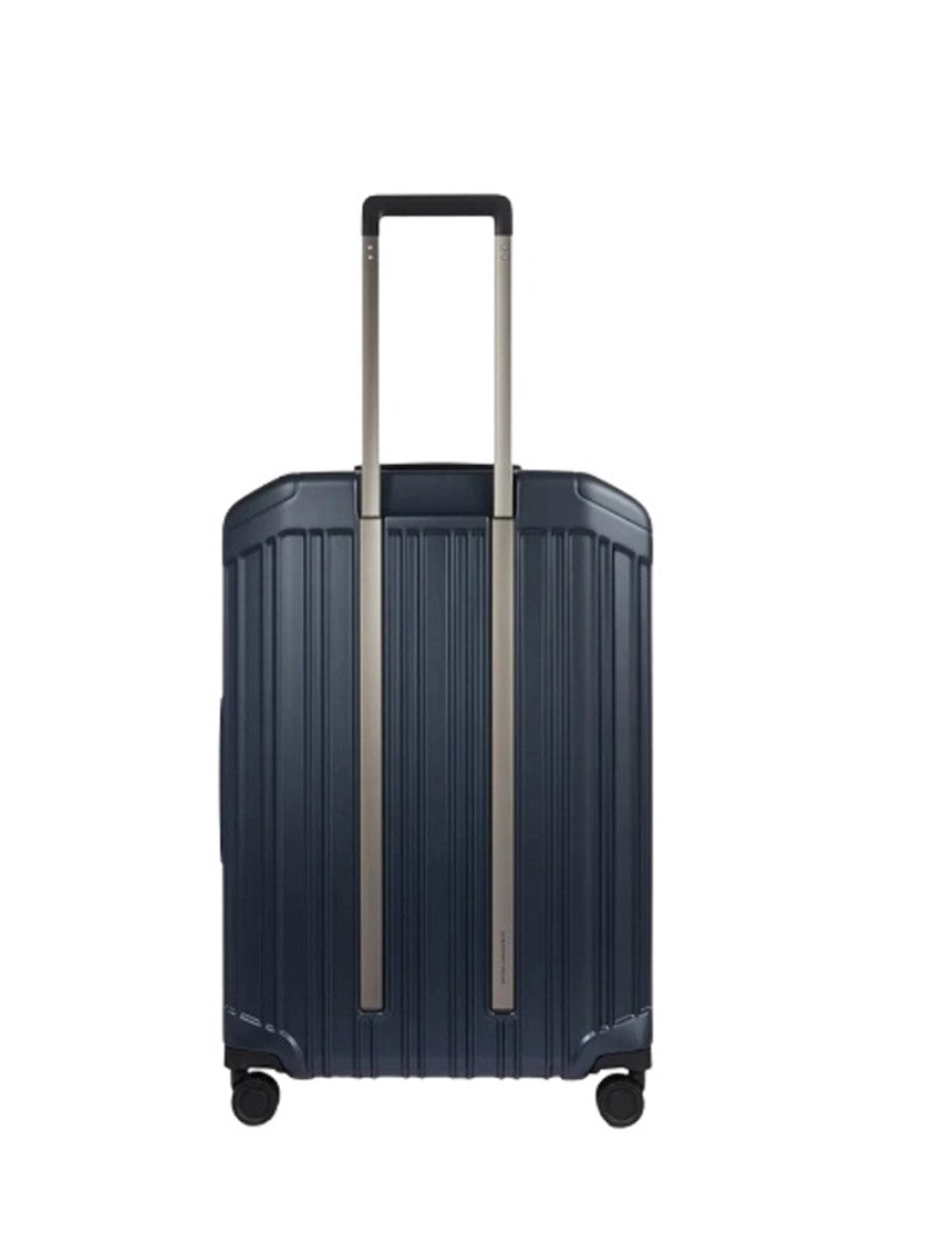 Piquadro Expandable Hard-Shell Suitcase With Ribbed Design