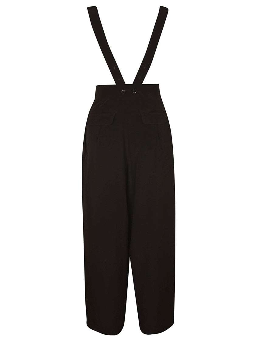 Yohji Yamamoto Wide-Leg Pants With Removable Suspenders