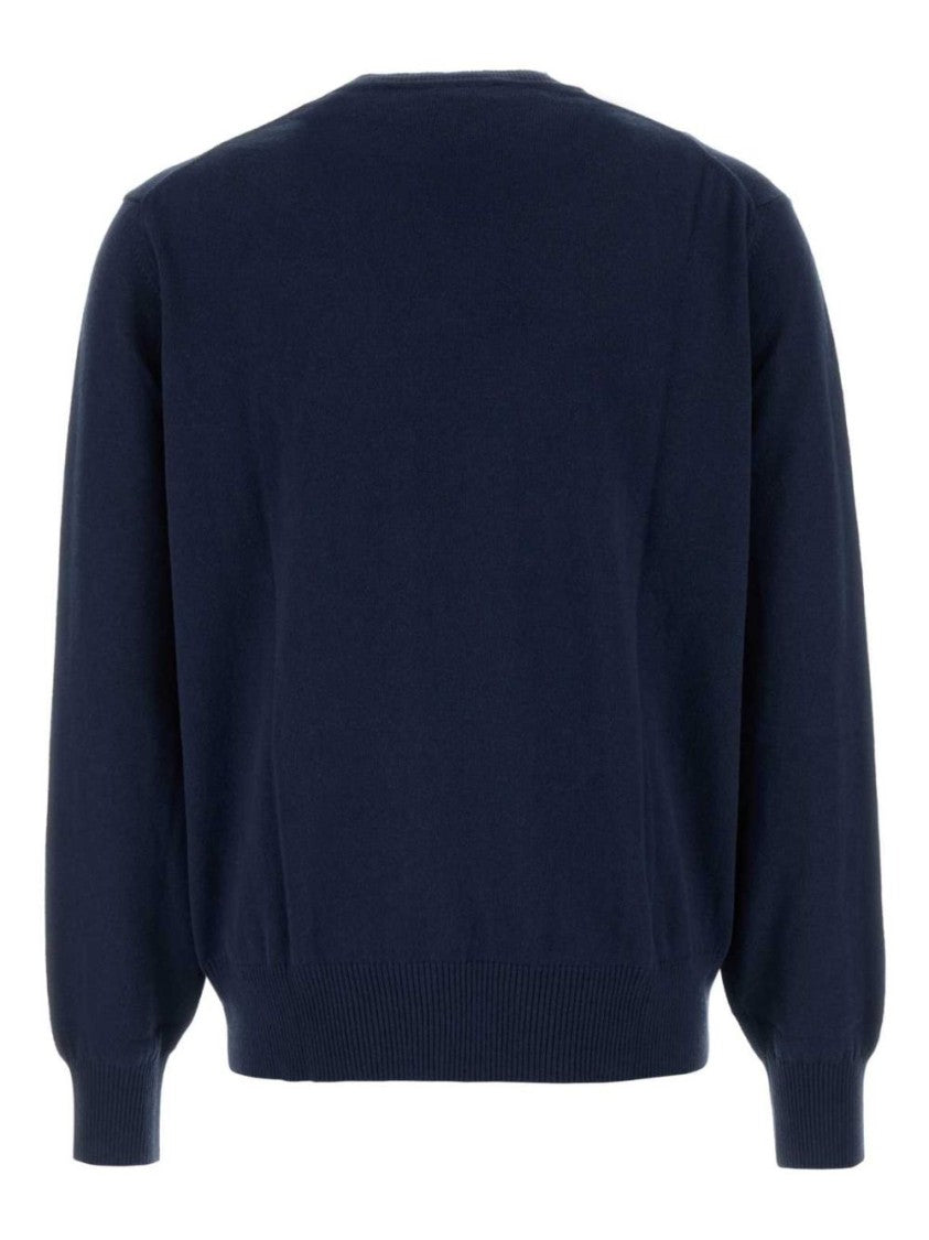 Vivienne Westwood Navy Blue Cotton Cashmere Blend Crew Neck Sweatshirt