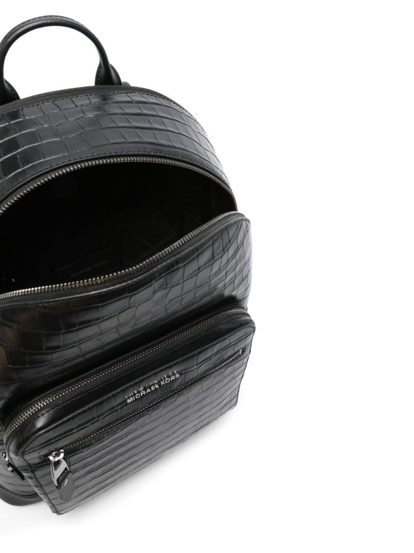 Michael Kors Structured Black Leather Messenger Bag