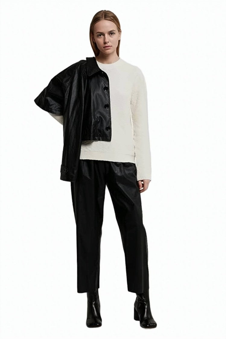 Maison Margiela Textured Knit Sweater With Classic Crew Neckline