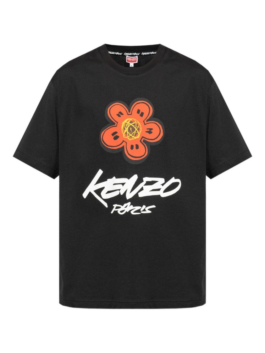 Kenzo Graphic Black Cotton T-Shirt