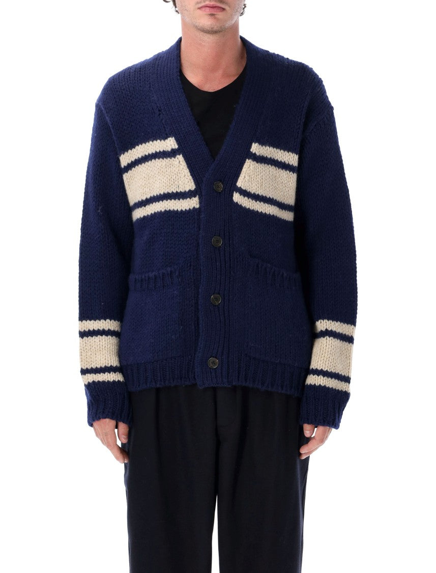 Universal Works Chunky Knit Cardigan In Heritage-Inspired Design