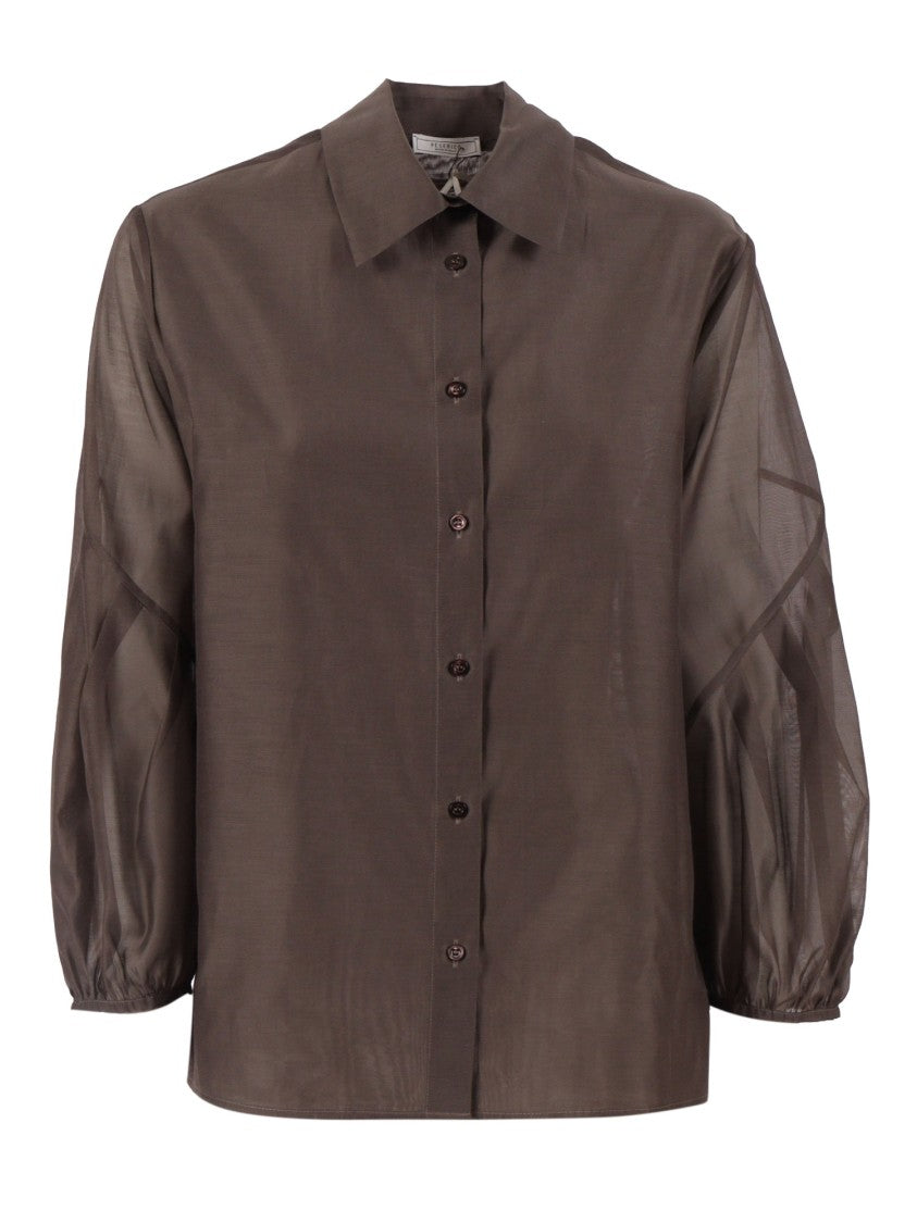 Peserico Semi Sheer Cotton Silk Blouse