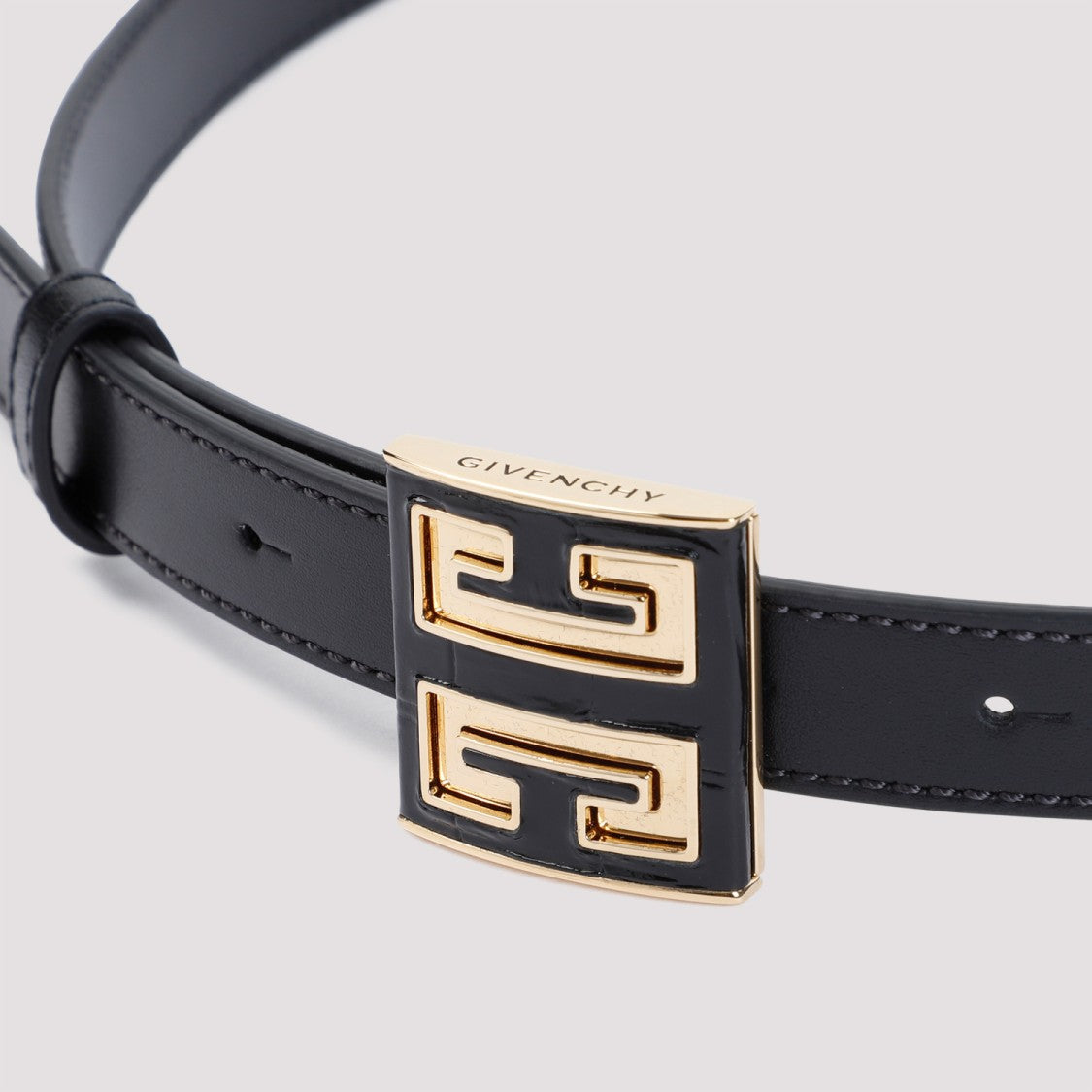 Givenchy 4G - 20Mm Black Calf Leather Belt