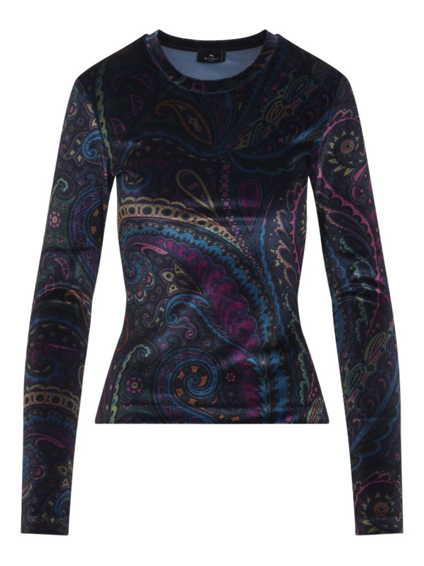 Etro Long-Sleeved Top In Paisley Print