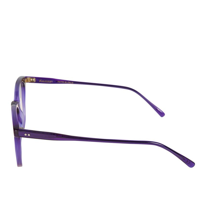 Kador Quadro/K-53 Translucent Purple Square-Frame Kador Eyeglasses
