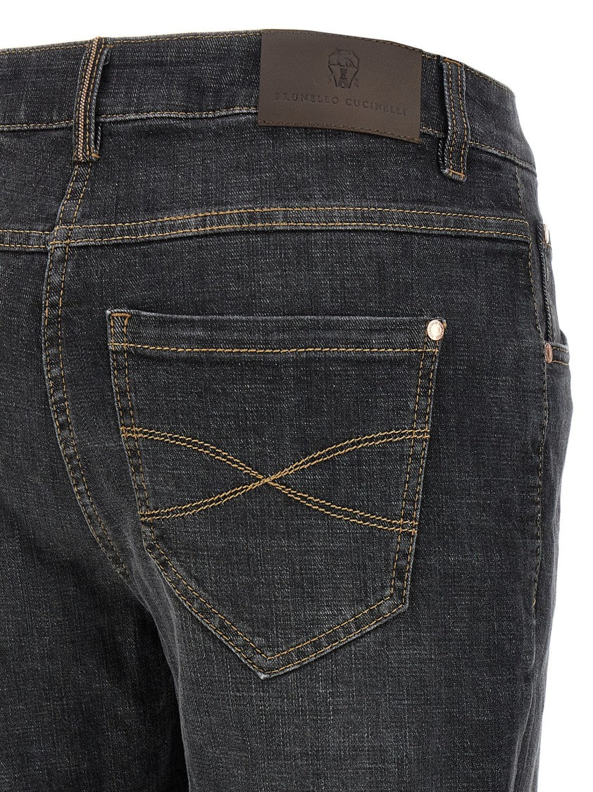 Brunello Cucinelli Black Stretch Denim Skinny Jeans