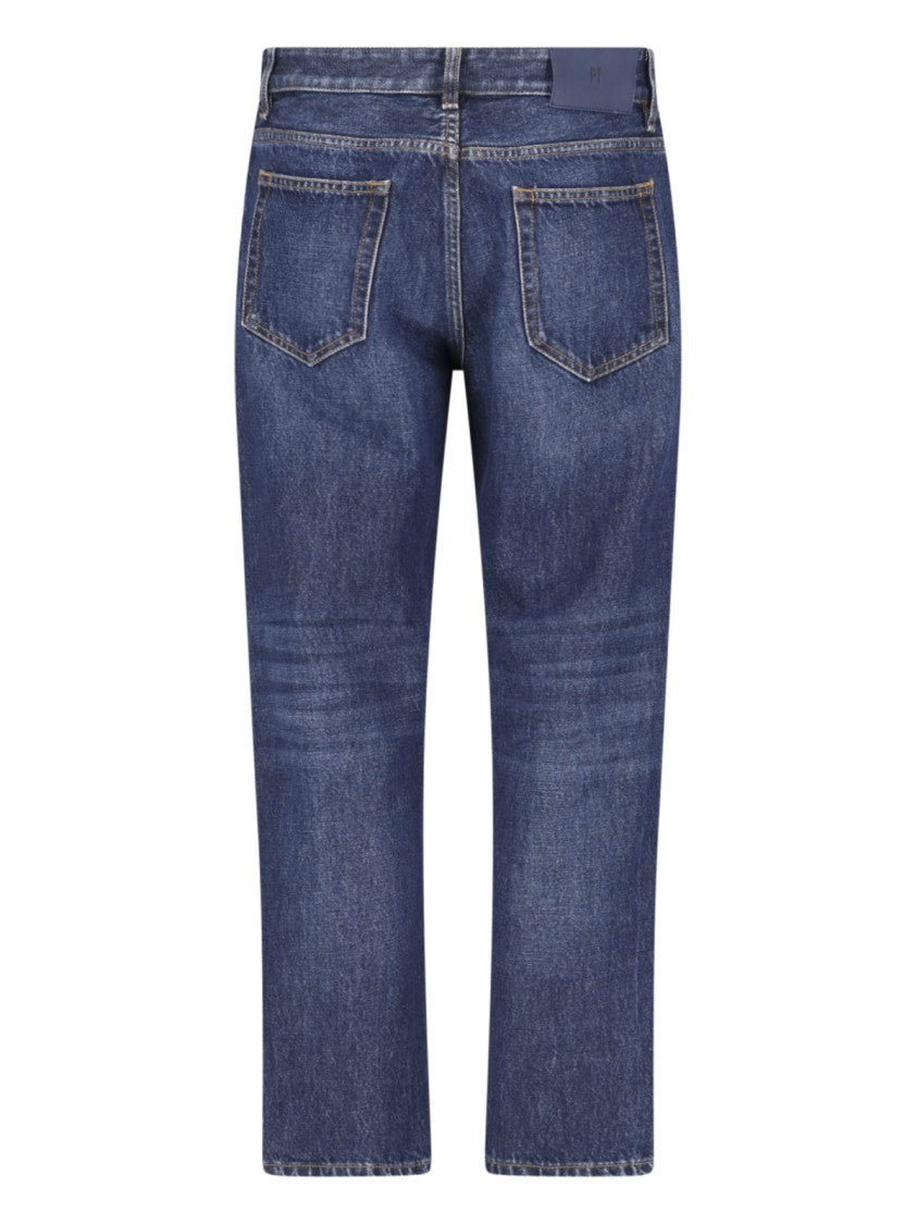 Pt Torino Blue Cotton Denim Straight-Leg Jeans