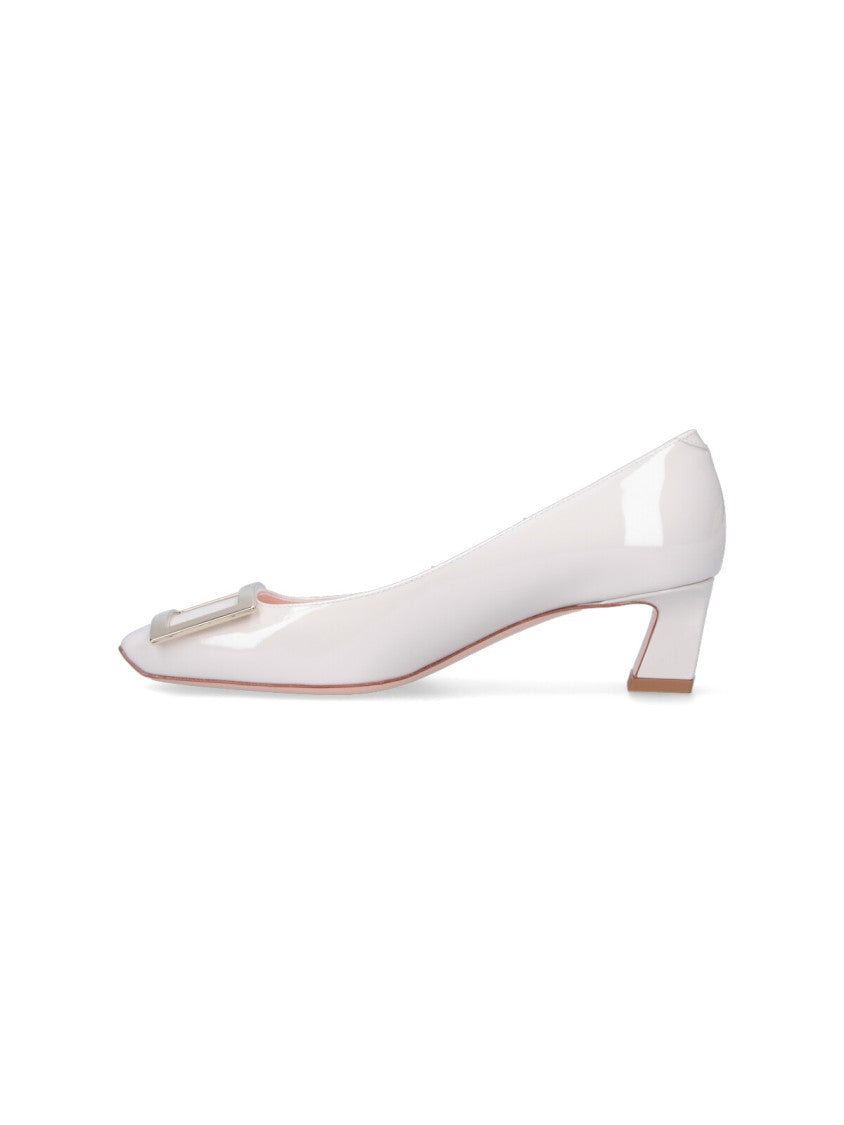 Roger Vivier White Calfskin Pumps With Squared Toe