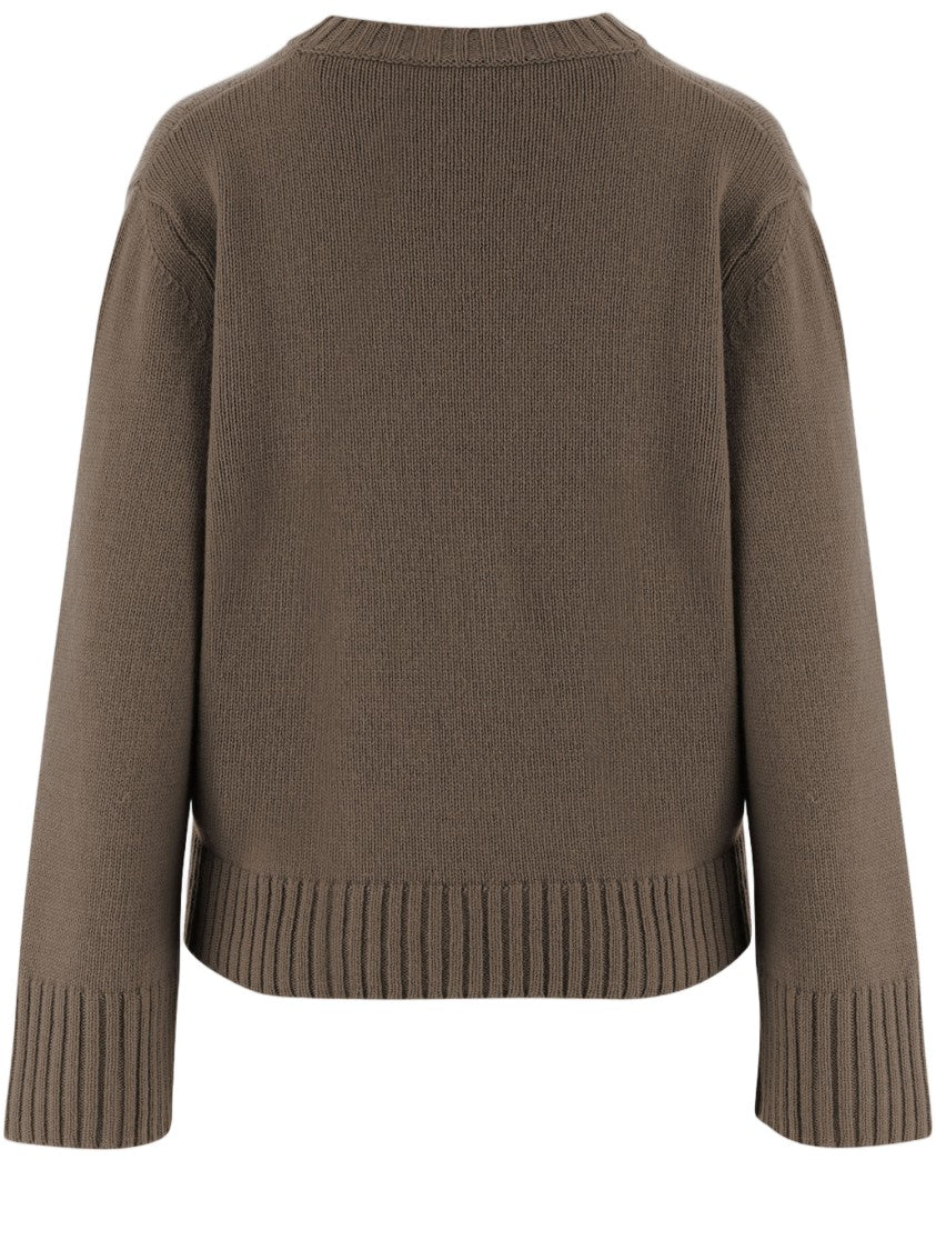 Oliver Lattughi Brown Knit Cashmere Sweater