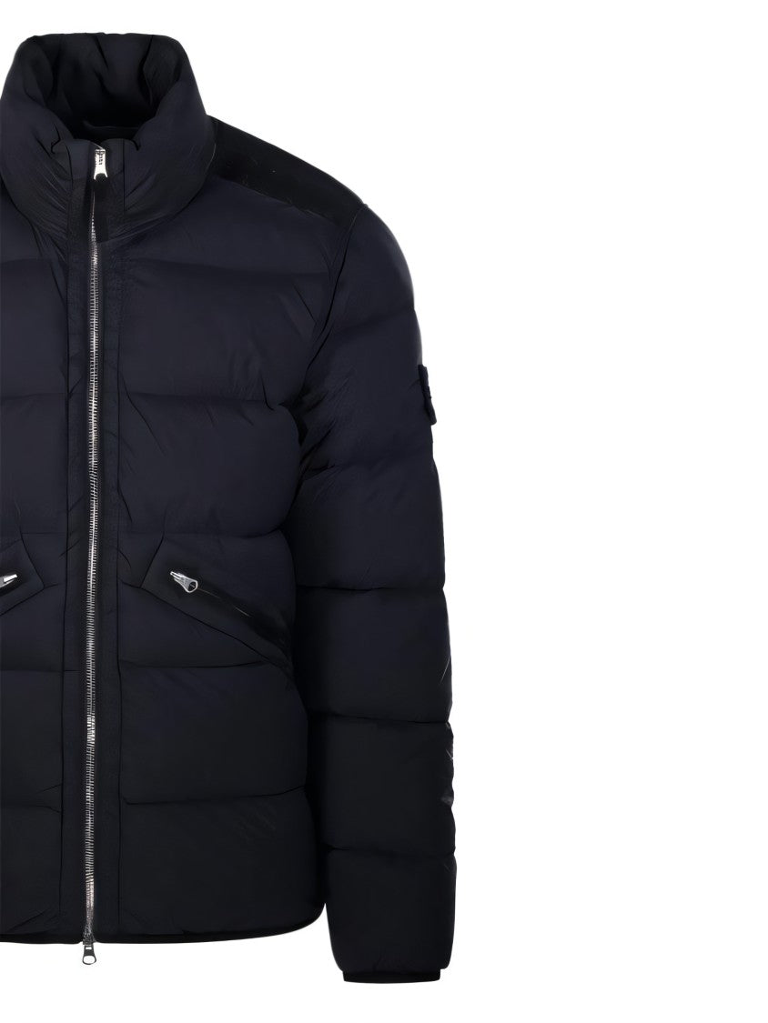 Stone Island Quilted Blue Padded Jacket