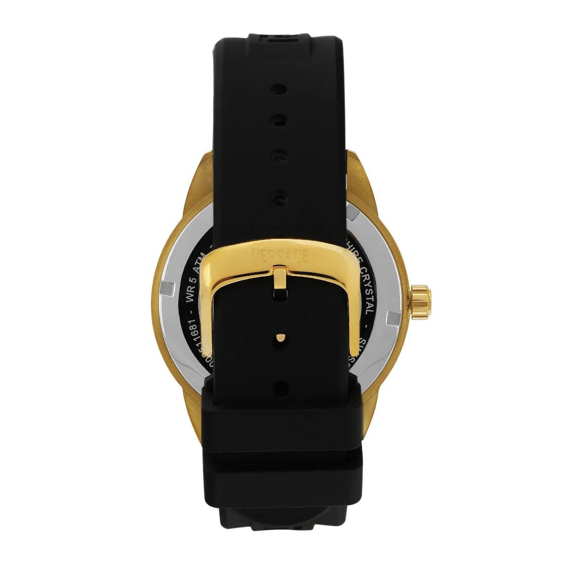 Versace Greca Urban 43Mm Men's Quartz Watch With Blue Dial