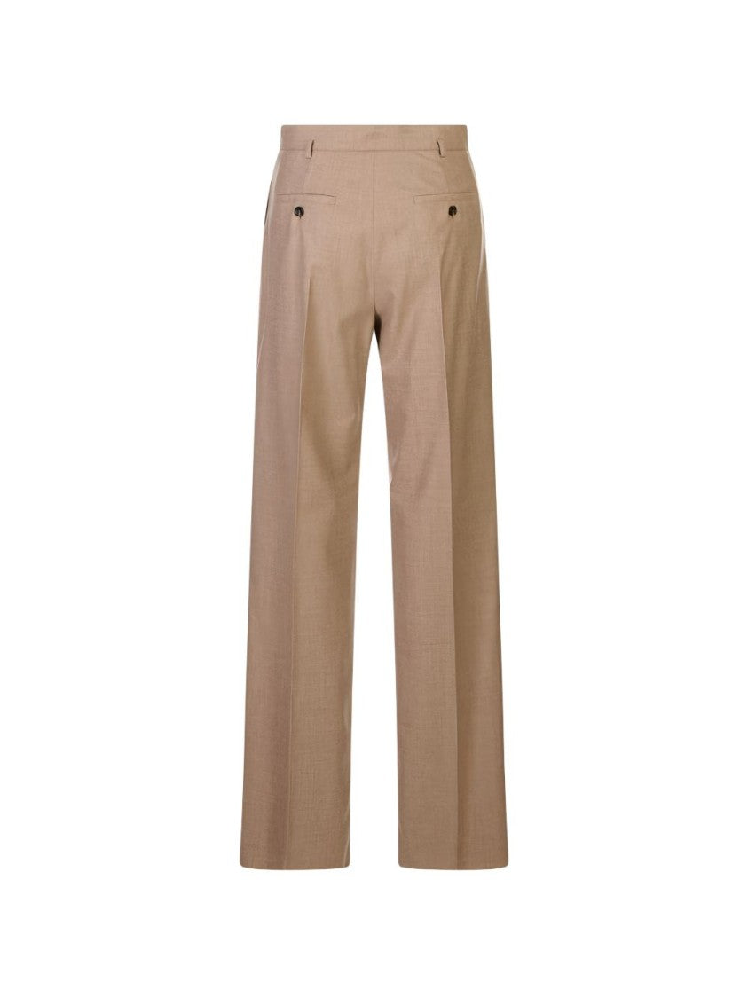 Max Mara Straight-Leg Trousers With Tailored Waistband And Pleated Details