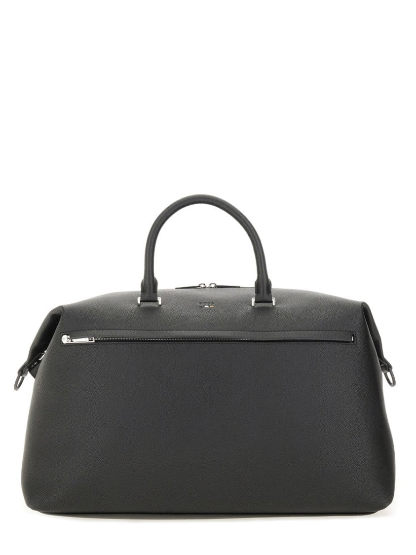 Boss Ray Structured Black Logo Travel Bag