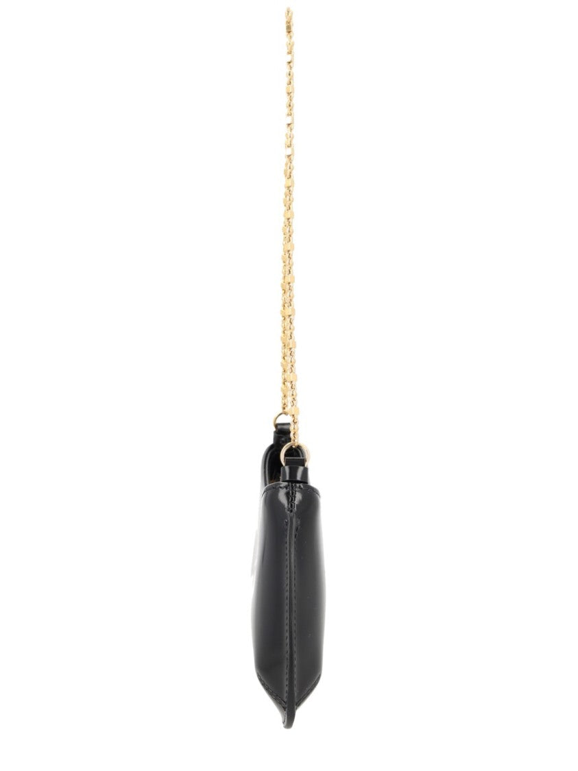 Jacquemus Small Handbag With Gold Chain And Curved Silhouette