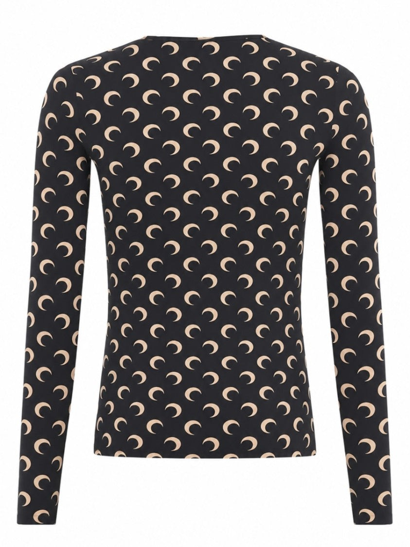 Marine Serre Crescent Moon Pattern Fitted Top