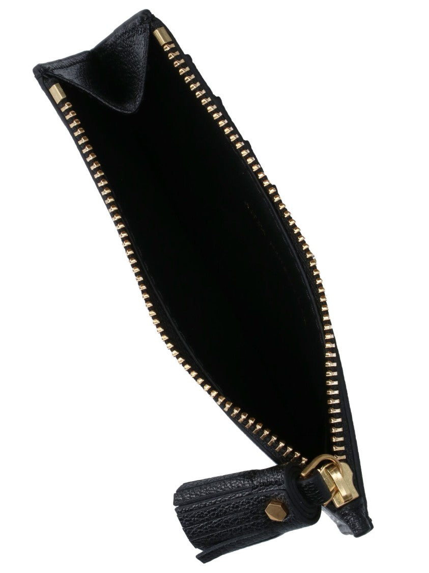Anya Hindmarch Black Eyes Zip Leather Card Case