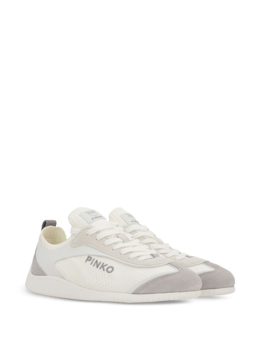 Pinko Two-Tone White Sneakers
