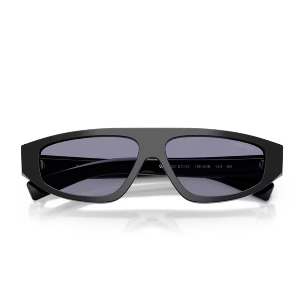 Prada Bold Sculpted Rectangle Sunglasses With Violet Lenses
