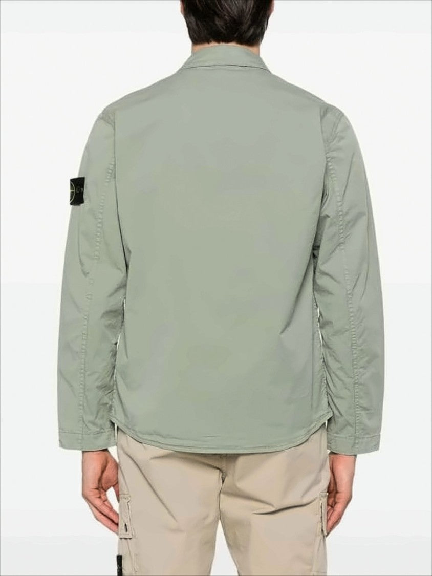Stone Island Long-Sleeve Shirt With Concealed Button Placket
