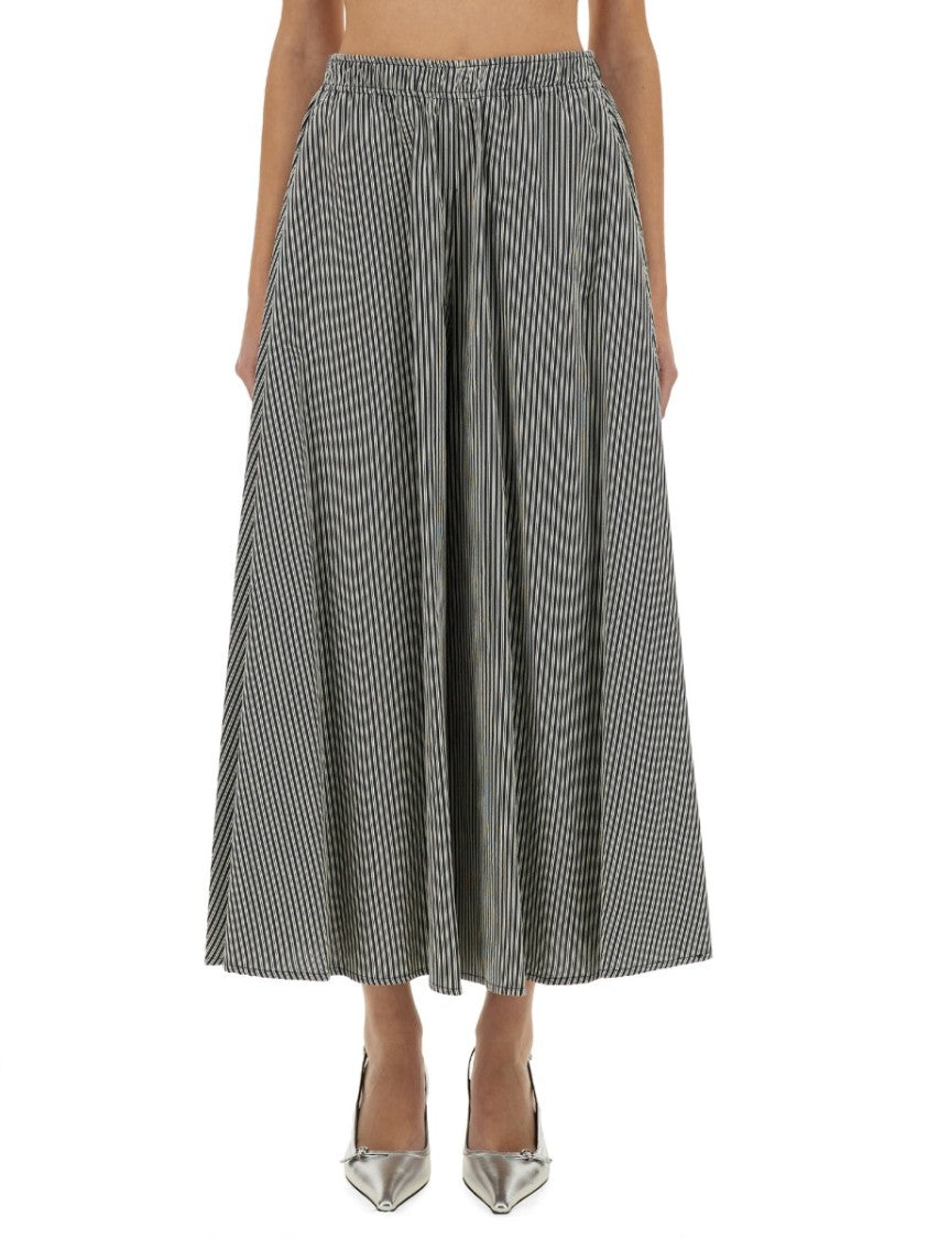 Alysi Flowing Striped Maxi Skirt